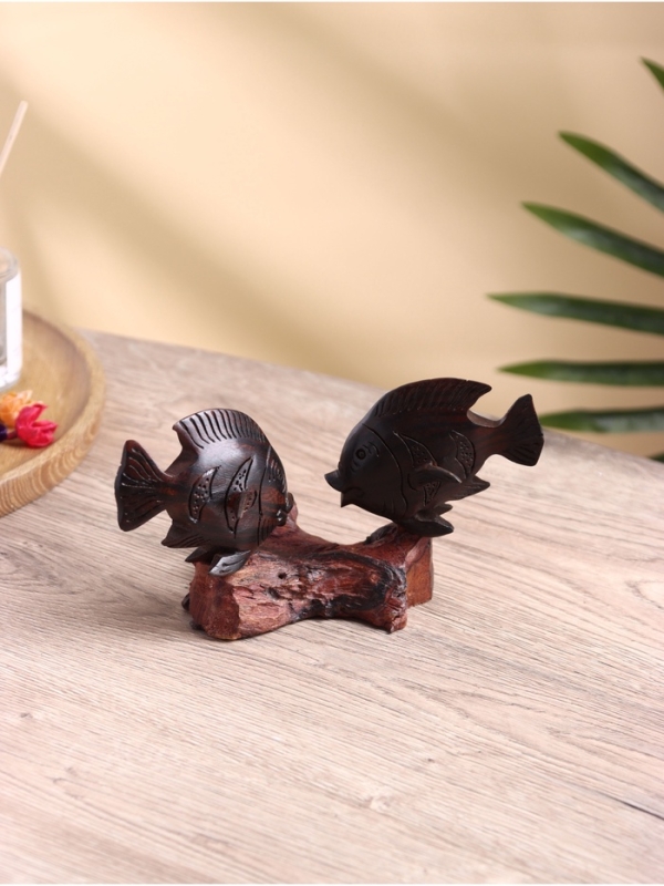 Сувенир "Рыбки" дерево соно, 9х10х14 см