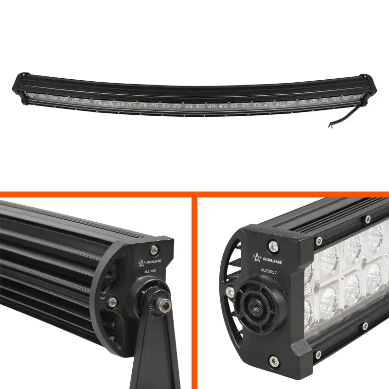 Фара (балка) светодиодная двухрядная изогн., 60LED, комбин. свет, 180Вт, 820х78х60мм, 12/24В, PRO