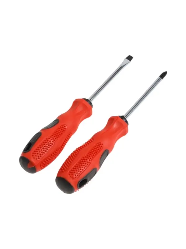 Набор отверток ЛОМ, магнит, двухкомпонентные рукоятки, PH1 и SL5&times;75 мм, 2 шт.