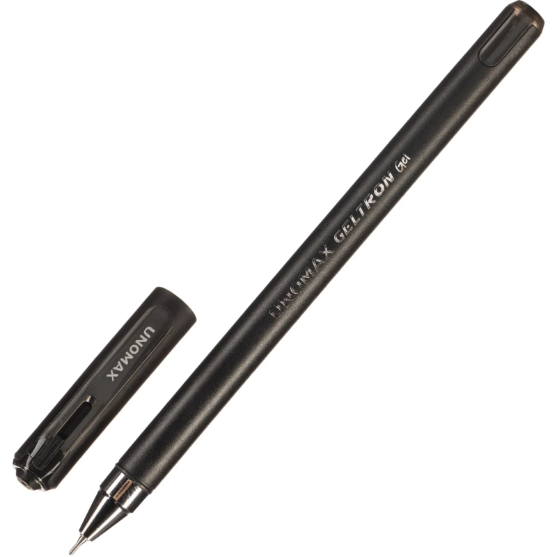 Ручка гелевая неавтомат. Unomax Geltron, д.ш. 0,5 мм, черная