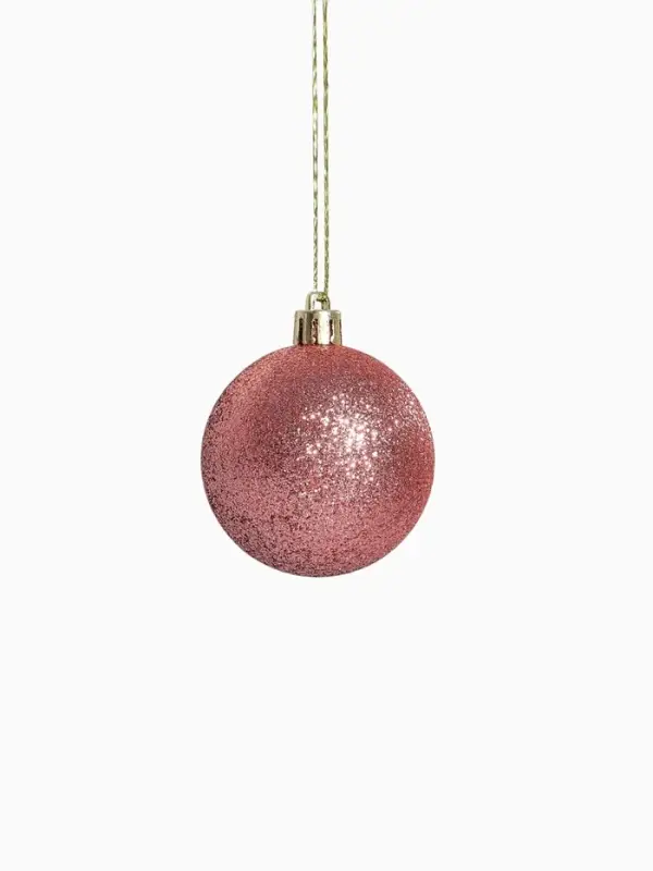 Ёлочные игрушки &laquo;Лилиан&raquo;, шары новогодние, d=6 см, набор 12 шт., розовый