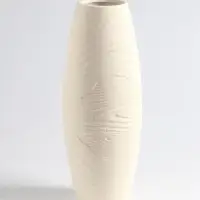 Ваза «Бего», классик, 27×9 см, керамика, бежевая