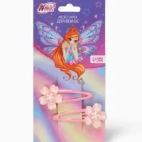 Заколка для волос «Цветы» 2 шт, Винкс Заколка для волос «Цветы» 2 шт, Винкс