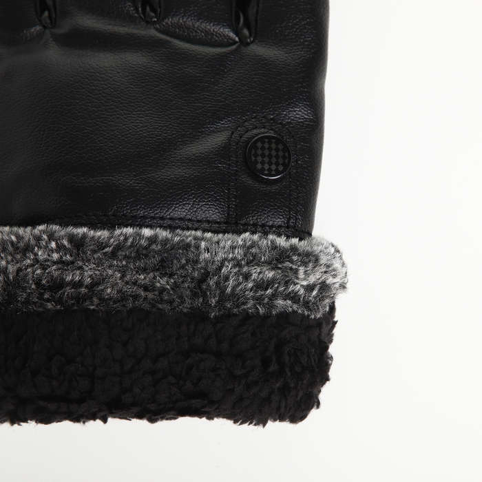 Перчатки мужские, безразмерные, с утеплителем, цвет чёрный