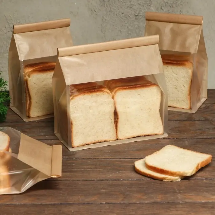 Пакет крафт бумажный, с окном, прямоугольное дно, 22×11×28 см Пакет крафт бумажный, с окном, прямоугольное дно, 22×11×28 см