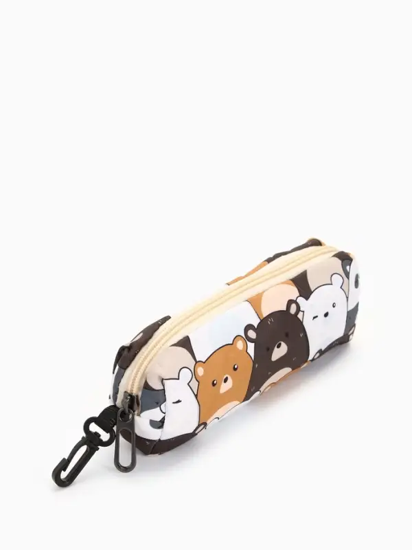 Рюкзак школьный &laquo;Медведи&raquo;, с пеналом, 29&times;12&times;41 см, разноцветный