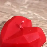 Свеча декоративная &laquo;Сердце гранёное&raquo;, соевый воск, 4&times;6&times;2 см