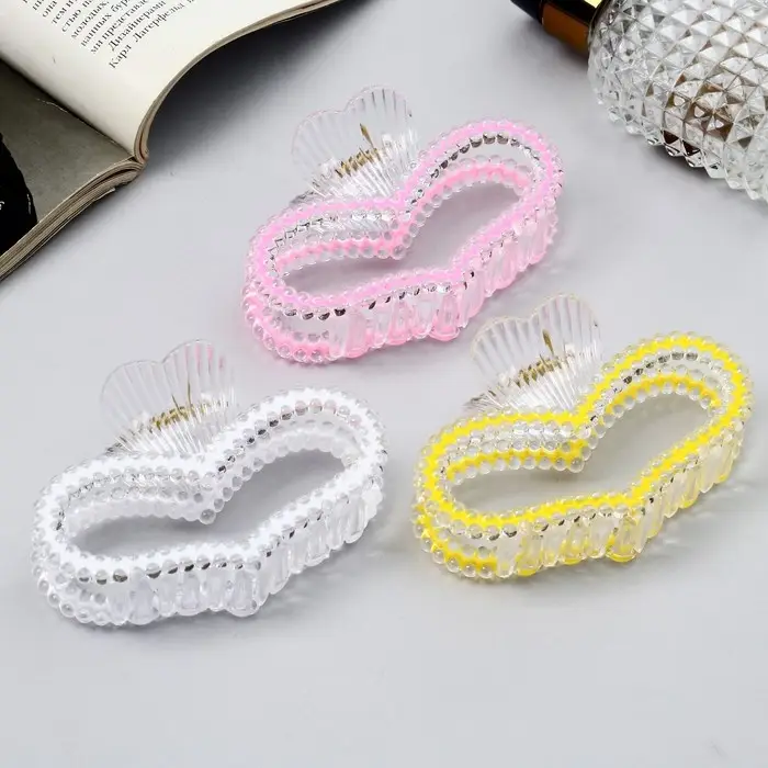 Крабик для волос «Хелен колор», сердце, 9 см, МИКС Крабик для волос «Хелен колор», сердце, 9 см, МИКС