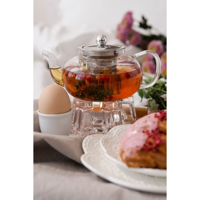 Чайник стеклянный заварочный с металлическим ситом «Калиопа», 1 л Чайник стеклянный заварочный с металлическим ситом «Калиопа», 1 л