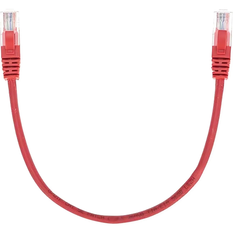 Патч-корд REXANT U/UTP, CAT 5e, 26AWG, LSZH, красный, 0,3м (02-0103-03)