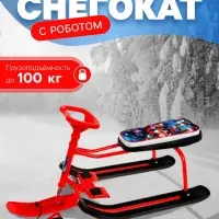 Снегокат &laquo;Тимка Спорт 1+&raquo; с галактическим роботом, красный, ТС1+/ГР Nika Kids