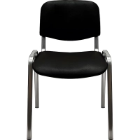 Стул КО_EChair Rio(ИЗО) РС01.00.10 к/з чер гладкая 201, каркас под хром