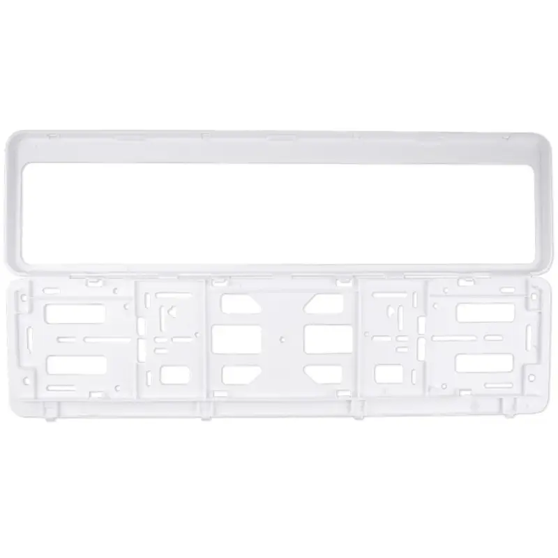 Рамка под номерной знак двусоставная (белая) AVS RN-17