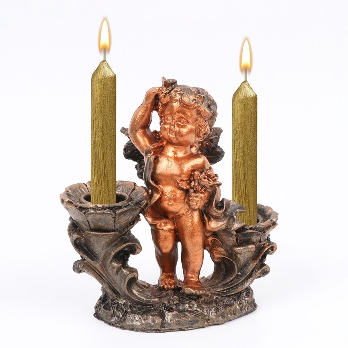 Подсвечник  Подсвечник "Ангелочек", на две свечи, 11 х 5.5 х 12 см