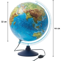 Глобус интеракт.физ-полит.с подсв.рельеф,320мм,Очки VR в компл.INT13200290