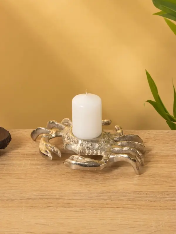 Подсвечник «Крабик», 19×13×3.5 см, алюминий Подсвечник «Крабик», 19×13×3.5 см, алюминий