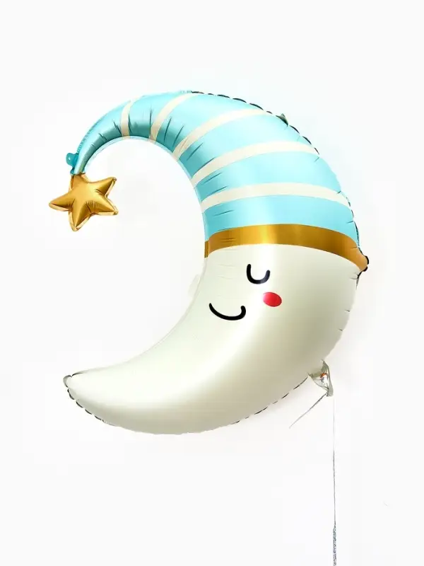 Воздушный шар фольгированный 28" &laquo;Месяц, голубой&raquo;