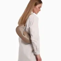 Сумка женская багет TEXTURA на молнии, 30&times;5&times;17 см, светло-коричневая