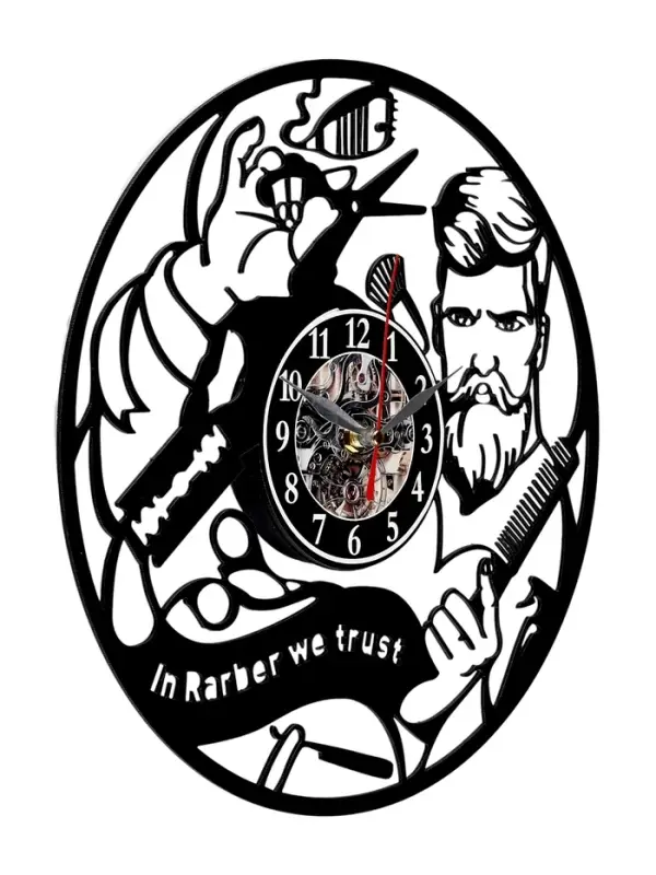 Часы настенные интерьерные &laquo;Барбершоп&raquo;, бесшумные, плавный ход, 30&times;30 см, от батарейки 1&times;АА