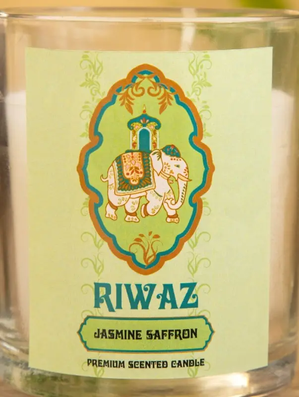 Свеча ароматическая в стекле "Жасмин и Шафран" соевый воск 120гр