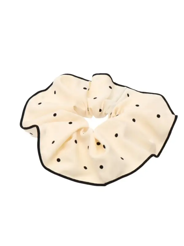 Резинка для волос "Орбита гранд" горох, 13 см, молочный