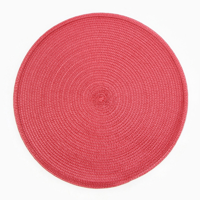 Салфетка сервировочная Доляна "Классика", цв.бордо, d 38см