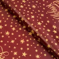 Бумага упаковочная новогодняя глянцевая &laquo;Уютного праздника&raquo;, 50&times;70 см