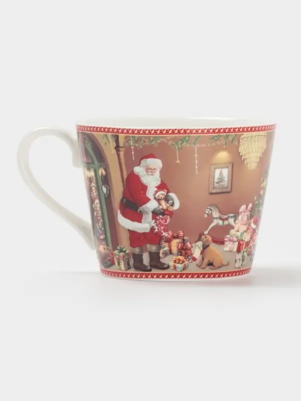 Чайная пара новогодняя «Ночь чудес», 2 предмета: чашка 250 мл, блюдце d=15 см, керамика, подарочная упаковка, разноцветная Чайная пара новогодняя «Ночь чудес», 2 предмета: чашка 250 мл, блюдце d=15 см, керамика, подарочная упаковка, разноцветная