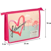 Папка для тетрадей А5 пластиковая, печать на картоне,молния сверху ПМ-А5-29