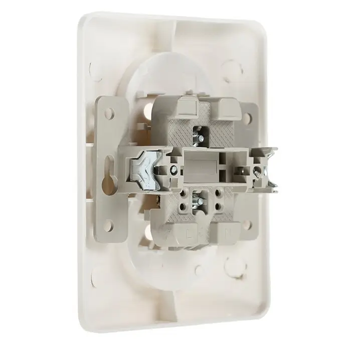 Розетка двухместная Luazon Lighting "ЕКБ", 10 А, без з/к, белая