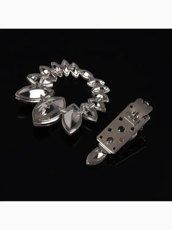 Декоративная застёжка, 9.6&times;6 см, цвет серебряный