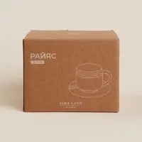 Чайная пара SL Home &laquo;Райяс&raquo;, 2 предмета: чашка 230 мл, блюдце d=12.5 см, керамика, бежевая