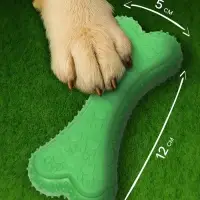 Жевательная игрушка для собак &laquo;Объемная кость с лапками&raquo;, 12 с, TPR, зелёная