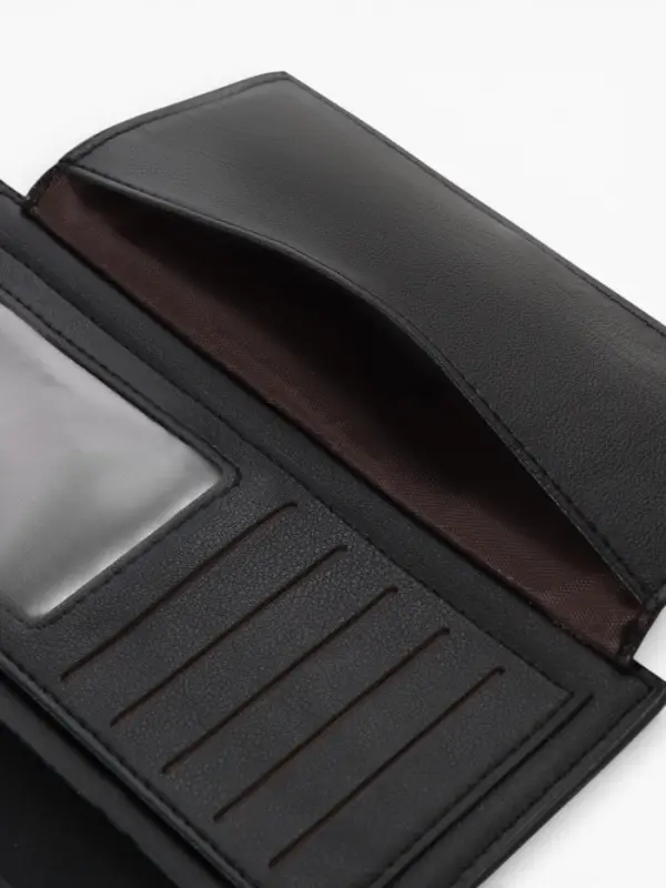 Портмоне мужское &laquo;Кайс&raquo;, на магните, отдел для карт, монет, чёрное