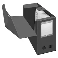 Папка-короб архивная А4, корешок 120 мм, пластик, Calligrata, вырубная застежка, чёрная, до 1100 листов