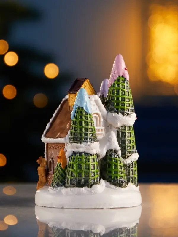 Фигура светодиодная  Фигура светодиодная "Дом печеньки" 10х7 см, 4 LED, LR41x3 (в компл), Т/БЕЛЫЙ