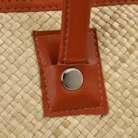 Сумка плетёная на молнии из пандана, 41&times;16&times;50 см, светло-коричневая