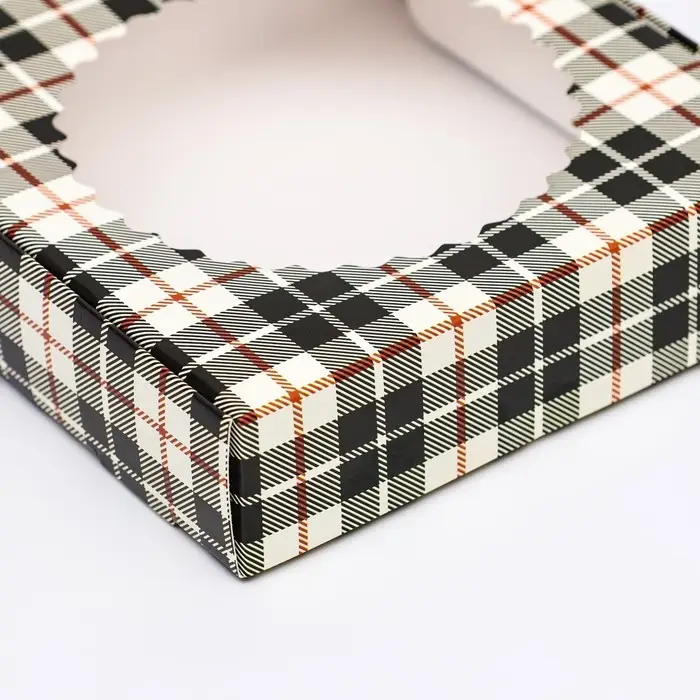 Коробка сборная с окном, «Мужской», 11.5×11.5×3 см