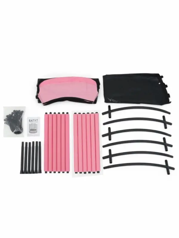 Батут ONLYTOP, d=140 см, высота сетки 125 см, розовый