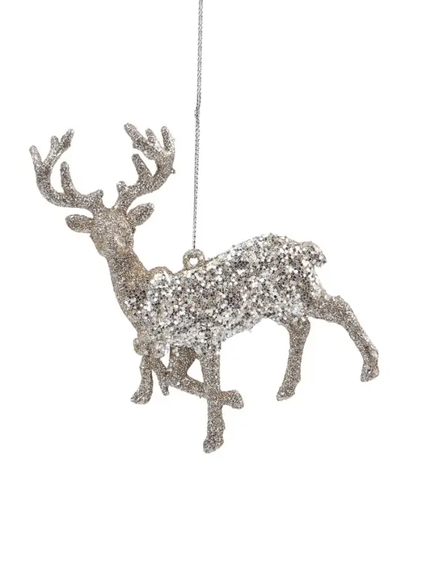 Ёлочное украшение «Праздничное сияние» олень с бантом, 12×7 см, золото Ёлочное украшение «Праздничное сияние» олень с бантом, 12×7 см, золото
