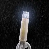 Гирлянда «Занавес» 2 × 3 м, IP65, УМС, белая нить каучук, 600 LED, свечение белое, 220 В