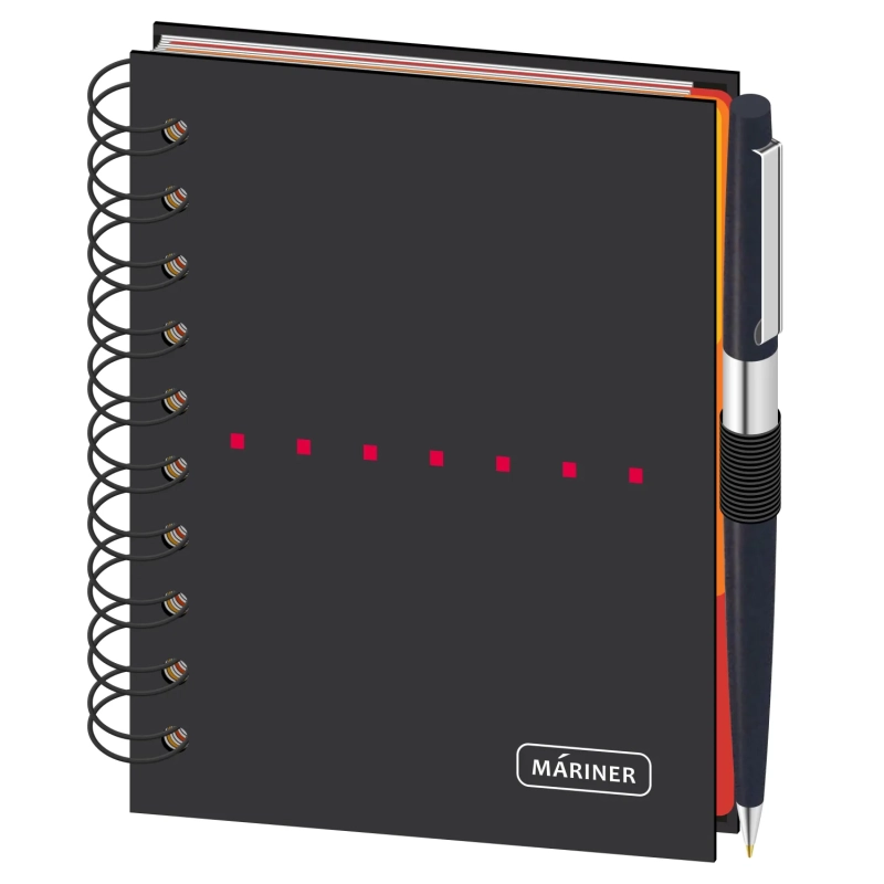 Бизнес-тетрадь Wisdom 7,А6,120л,100х140, 3 разд,рез под руч,клет,рад1,0007