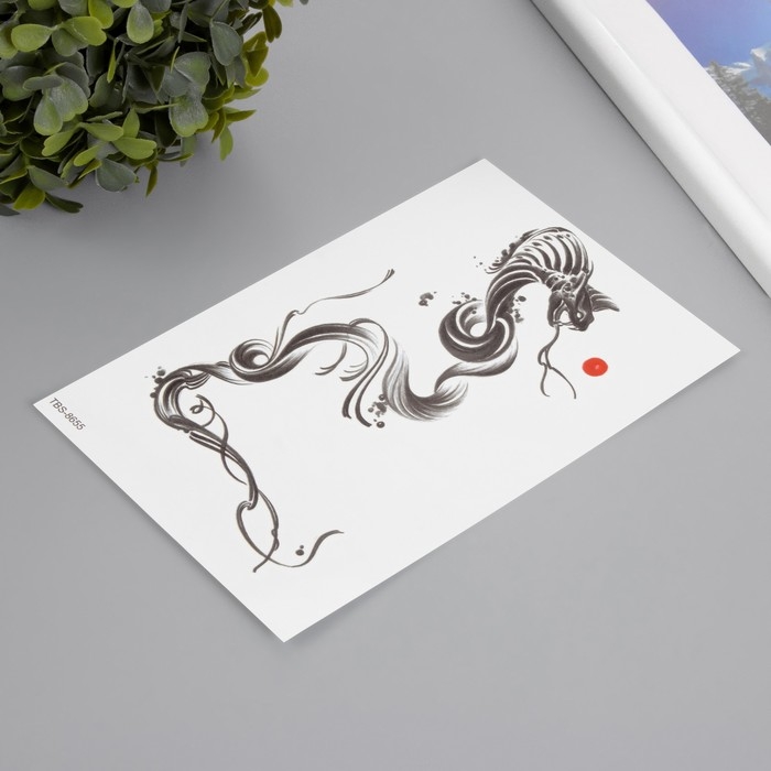 Татуировка на тело цветная Татуировка на тело цветная "Кобра чернильная" 12х19 см