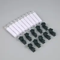 Светодиодные свечи на прищепках 10 см, 10 штук, от батареек ААх1, пульт ДУ, свечение тёплое белое