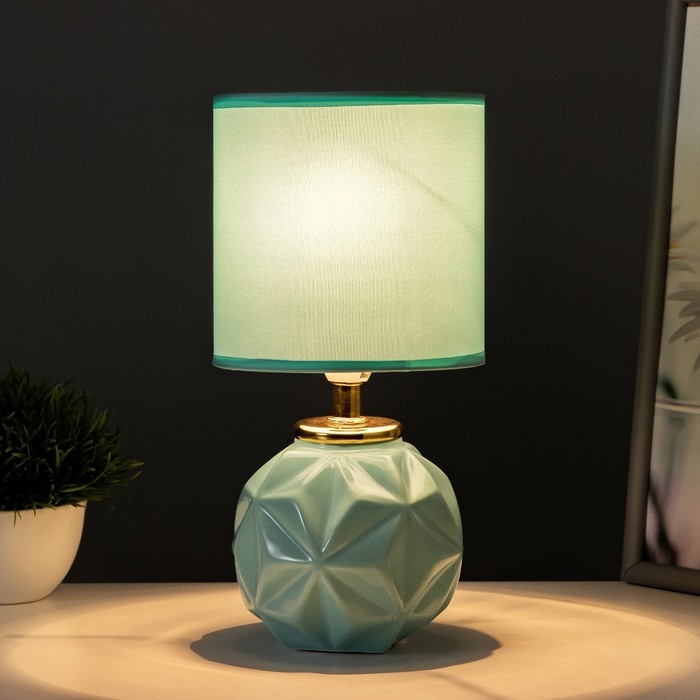 Настольная лампа Настольная лампа "Джулиус" Е14 40Вт лазурный 13х13х25 см RISALUX