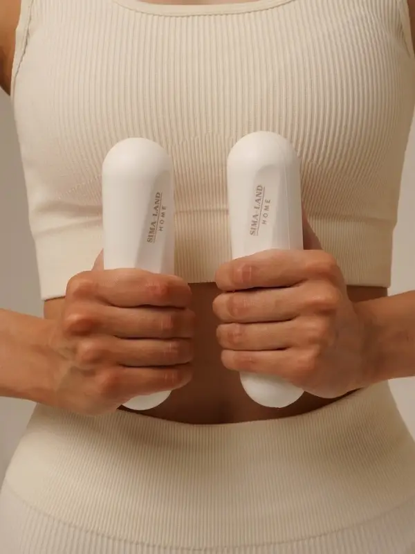 Гантели Sima-Land Home, 2 шт., 1 кг, цвет белый, для универсального отягощения