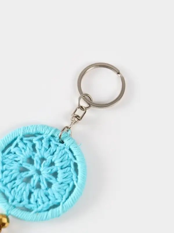 Брелок Брелок "Ловец снов" 19 см, цв. бирюзовый