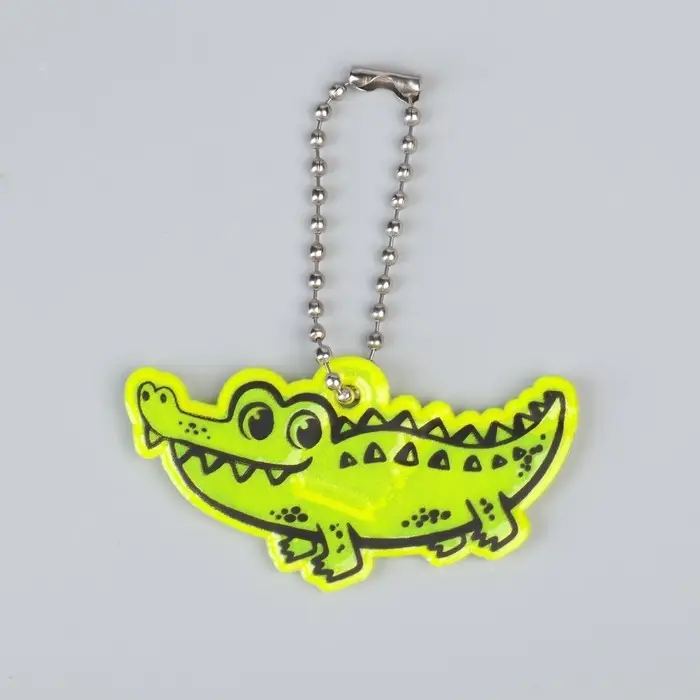 Светоотражающий элемент «Крокодил», двусторонний, 5.5×3 см, МИКС Светоотражающий элемент «Крокодил», двусторонний, 5.5×3 см, МИКС