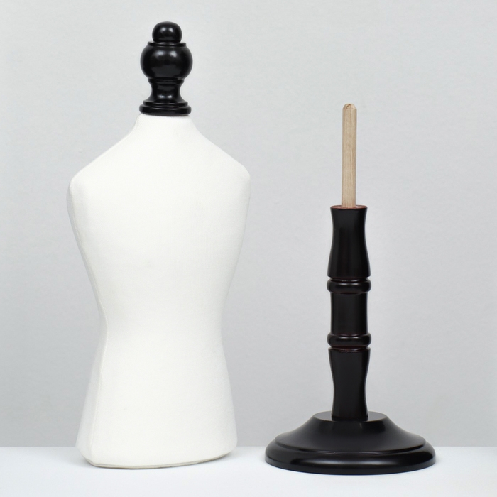 Манекен для одежды животных, текстильный, высота 41 см, ОГ 32 см, ОТ 25 см, с чёрной подстав