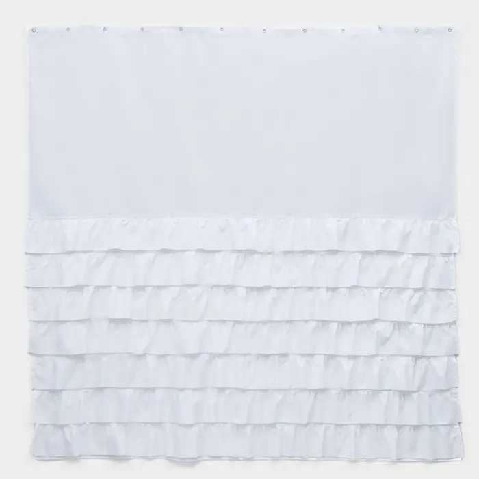 Штора для ванной &laquo;Ла Каса&raquo;, с люверсами, 180&times;180 см, полиэстер, белая